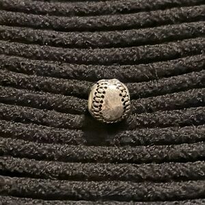 Silver Baseball Bead Pendant
